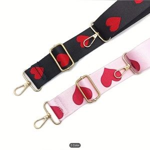 Heart-pattern Shoulder Strap, Sweet Wide Shoulder Bag Crossbody Bag Purse Strap